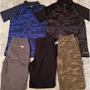 BundleTwo Drytec Tek Gear Polo Shirts & 3 Pairs Shorts